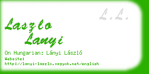laszlo lanyi business card
