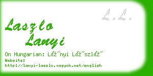 laszlo lanyi business card